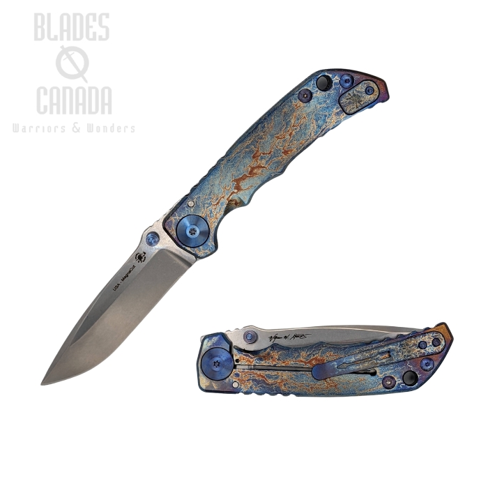 Spartan Blades Harsey Framelock Folding Knife, MagnaCut, Titanium Lightning